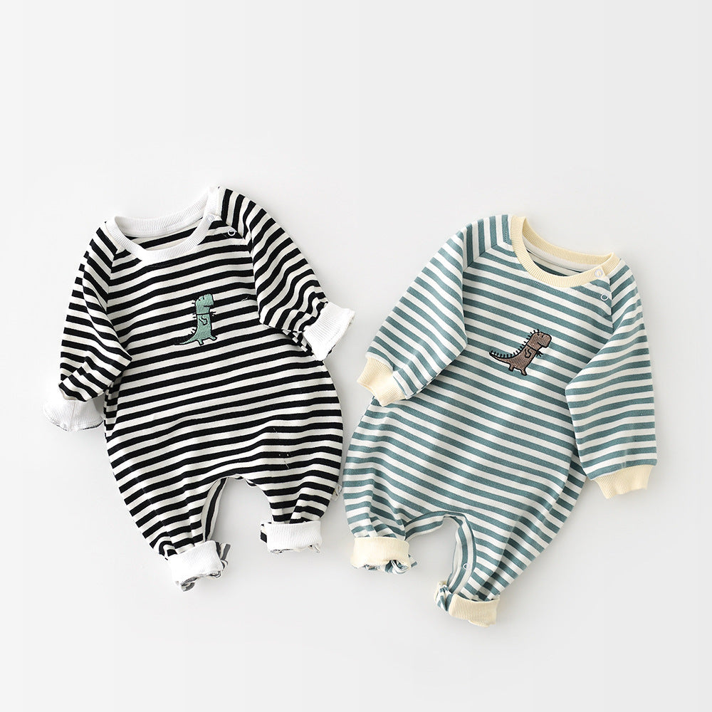Dinosaur embroidery baby jumpsuit