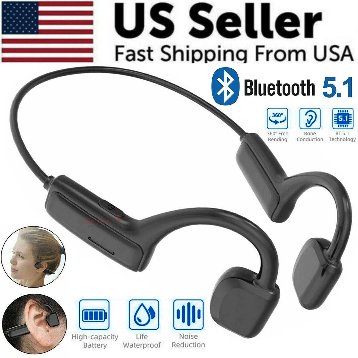 Bone conduction sport headphones
