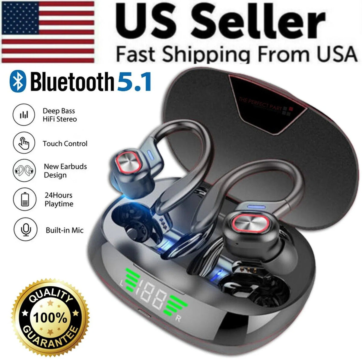 True wireless sport earbuds
