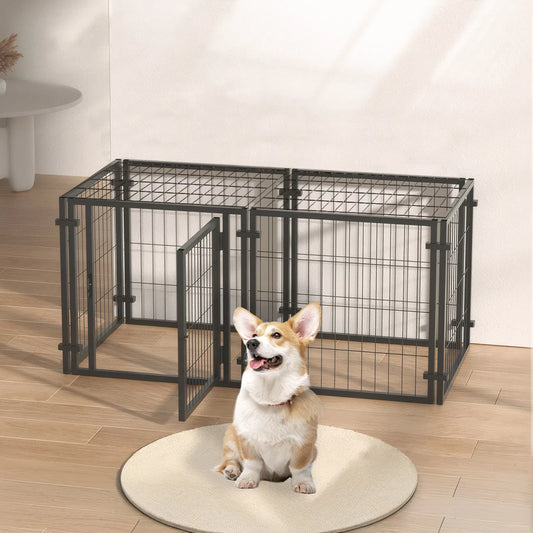 47.2" Dog Crate for Small Medium Large Dogs, Puppy Playpen for Indoor Outdoor Use