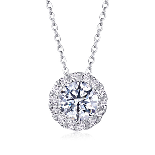 Legend of the starry night moissanite sterling silver pendant set