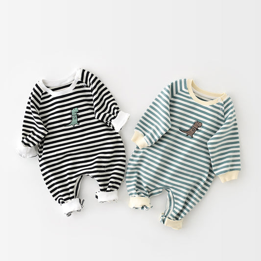 Dinosaur embroidery baby jumpsuit