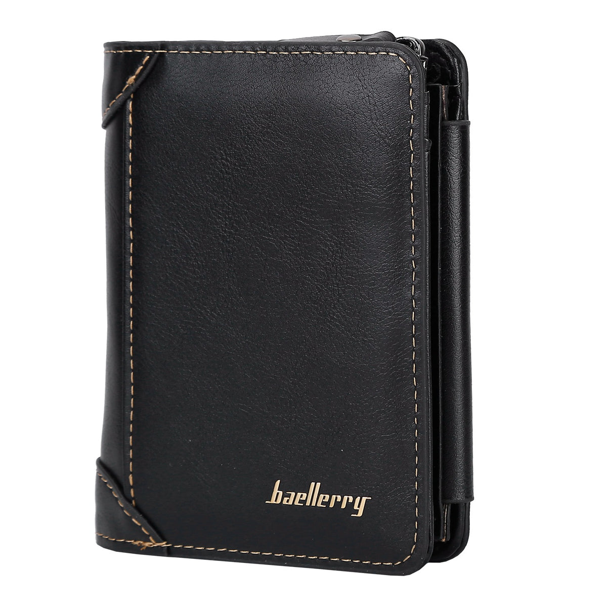 Leather zipper clutch wallet