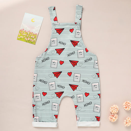 Baby printed overalls romper