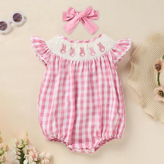Baby bunny romper set