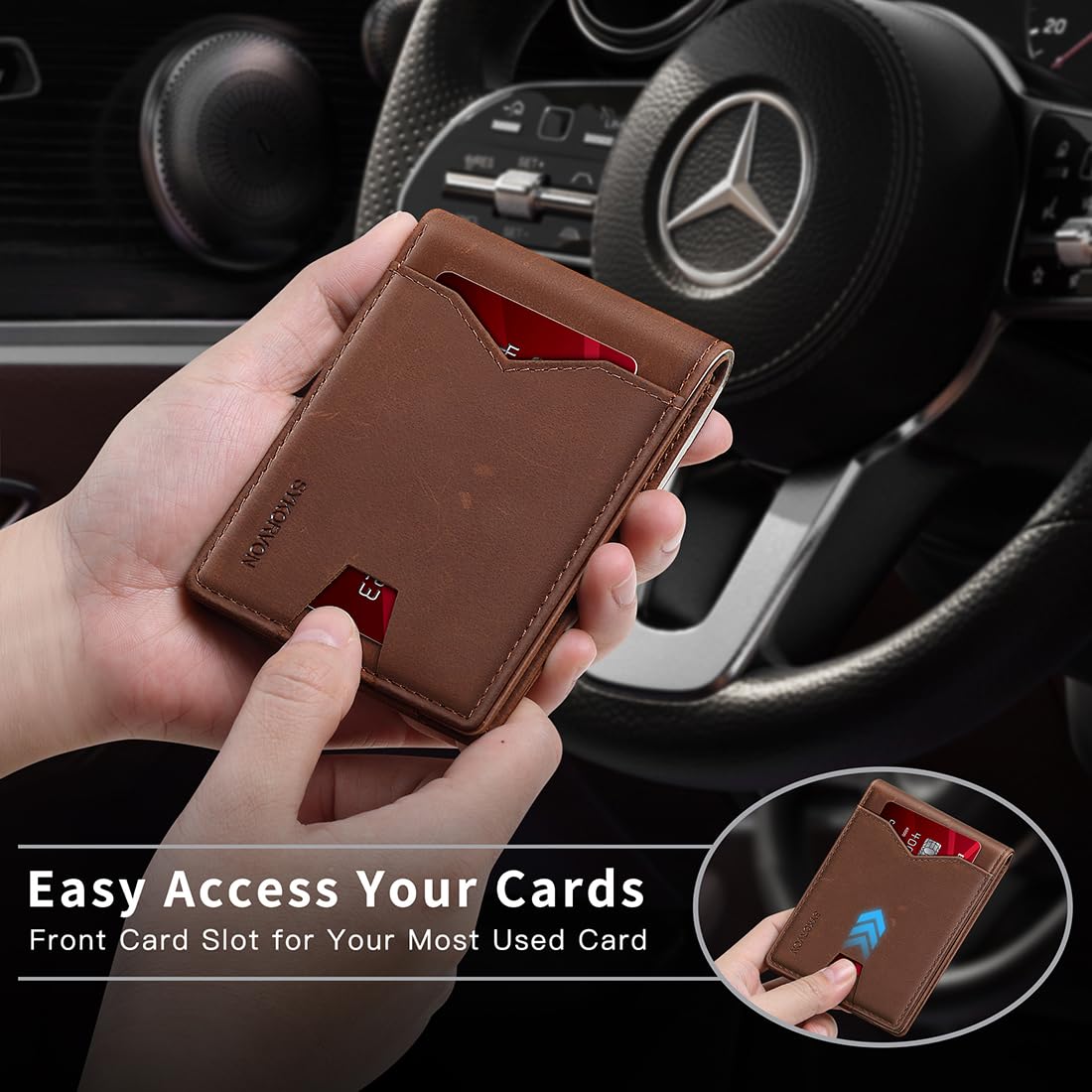 Leather bifold wallet