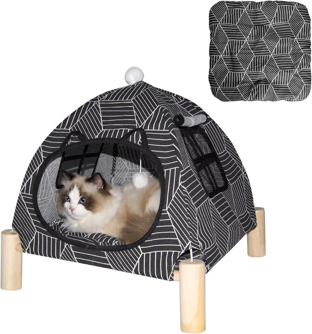 Portable cat tent bed