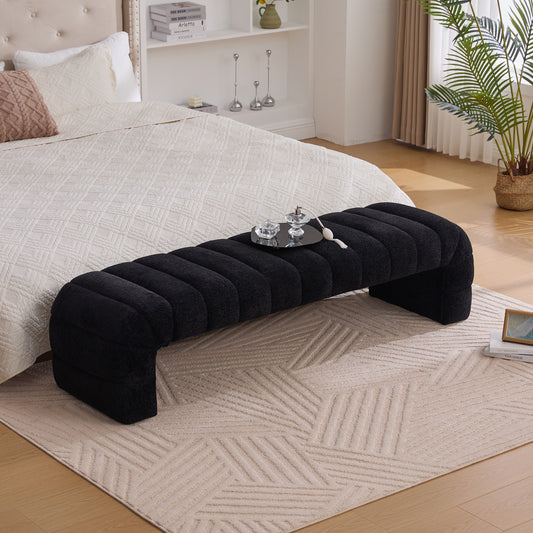 Channel tufted bed bench daybed