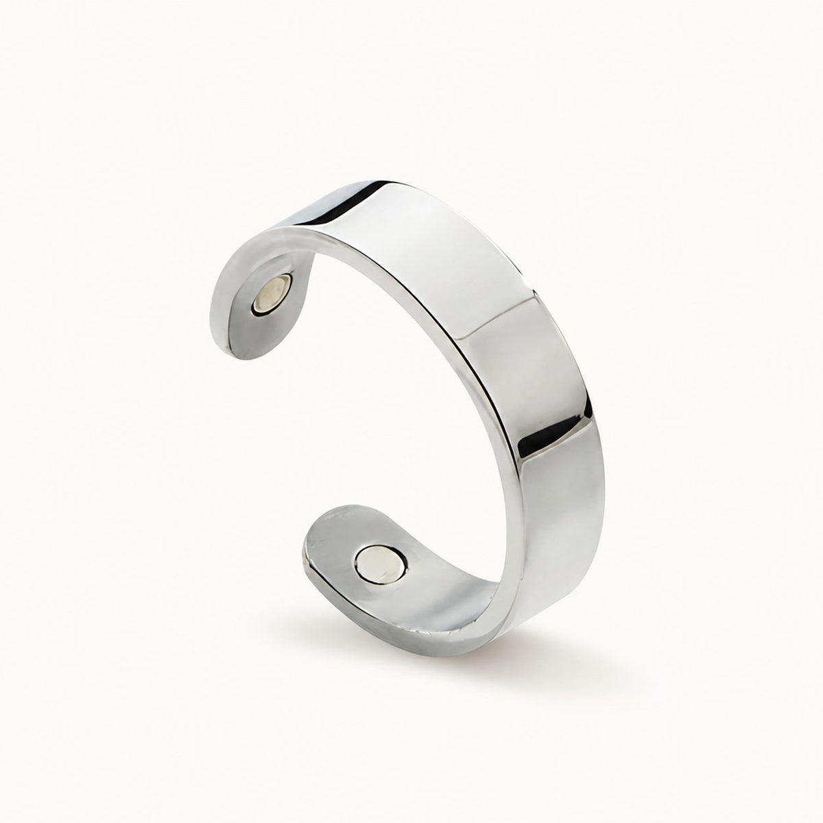 Silver tone magnetic ring