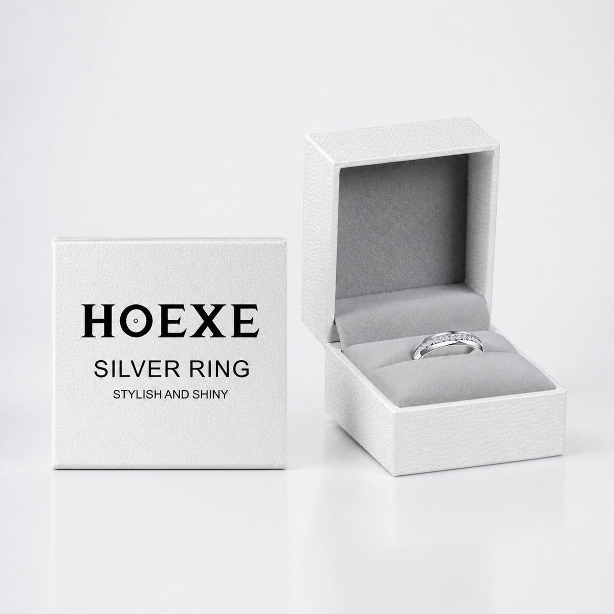 Silver rhinestone ring
