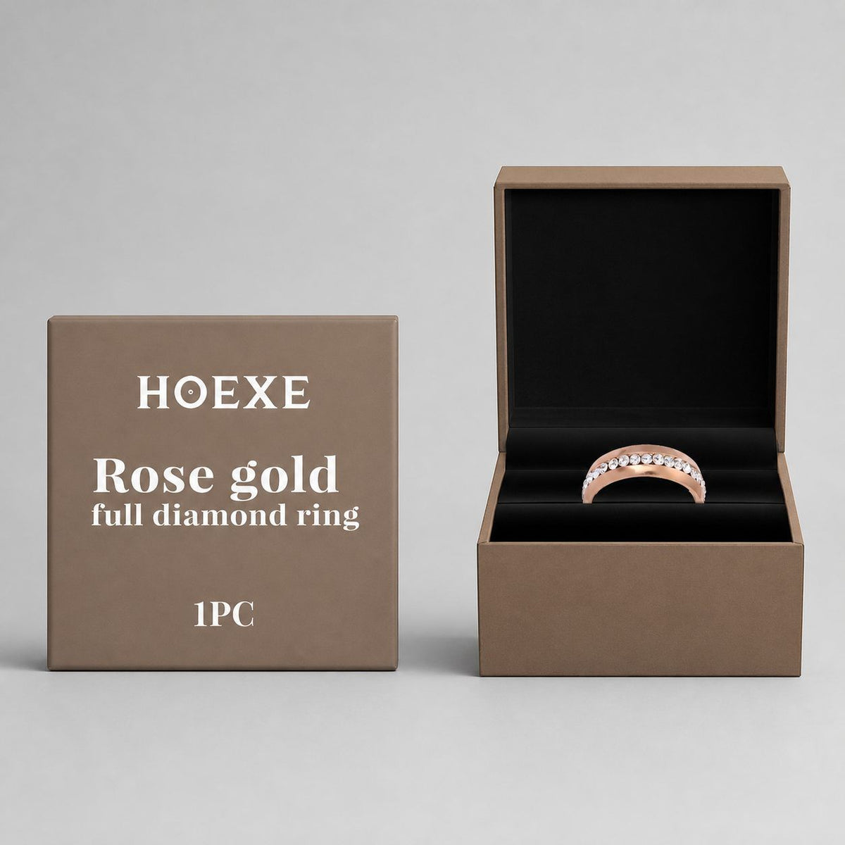 Rose gold rhinestone ring