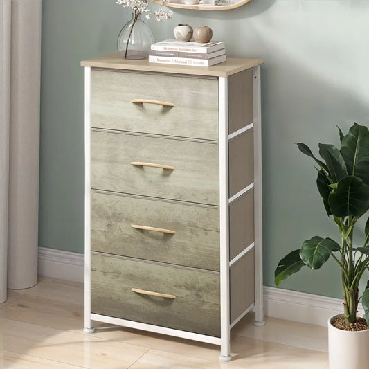 Oak greige chest of drawers