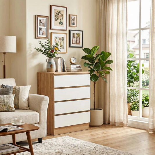 Handle-free 4-drawer dresser