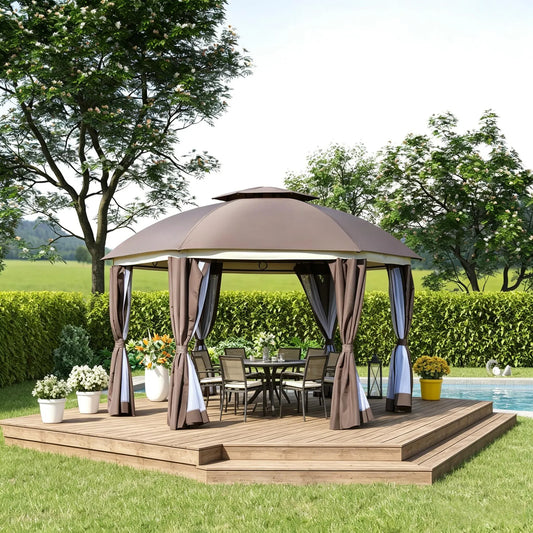 Round outdoor gazebo