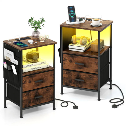 Nightstands with LED lights