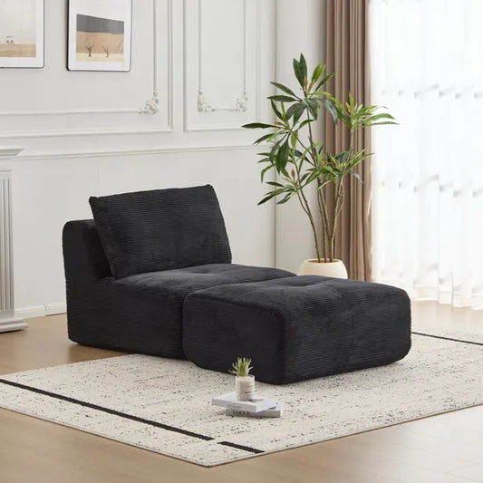 Memory foam chaise longue sofa