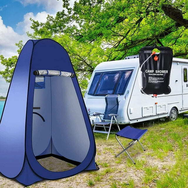Portable outdoor shower privacy tent