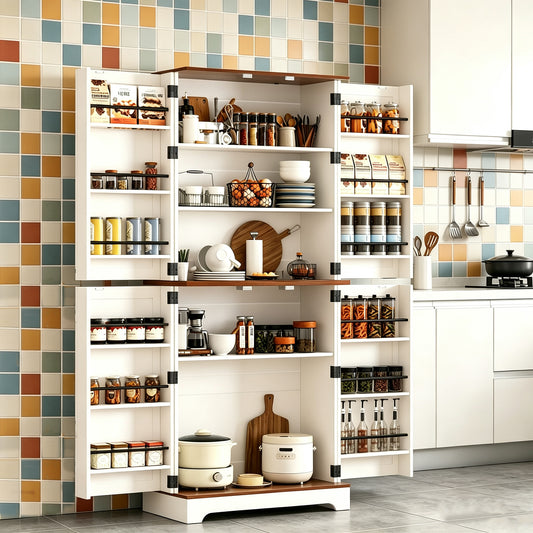 Tall farmhouse pantry cabinet