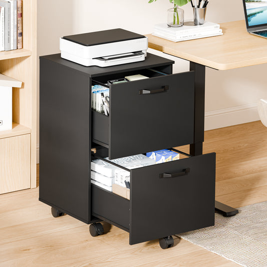 Double drawer filing cabinet
