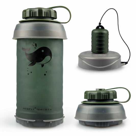 Collapsible filter water bottle