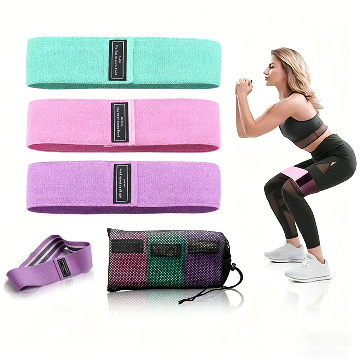 Resistance band loop set
