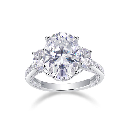Crown of radiance moissanite sterling silver jewelry set