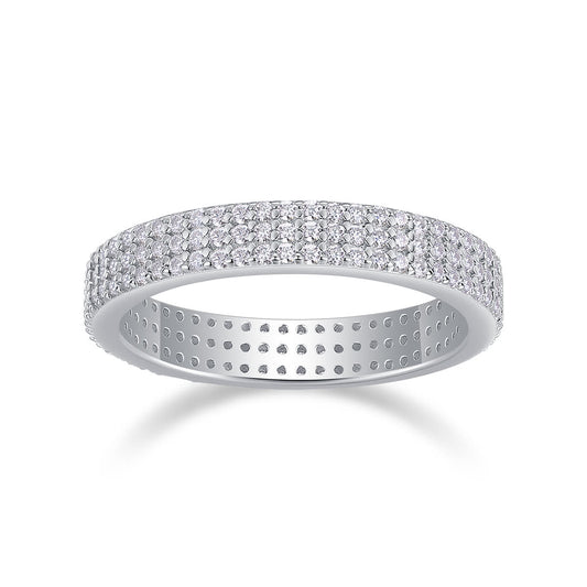 Light up the moments moissanite sterling silver ring set