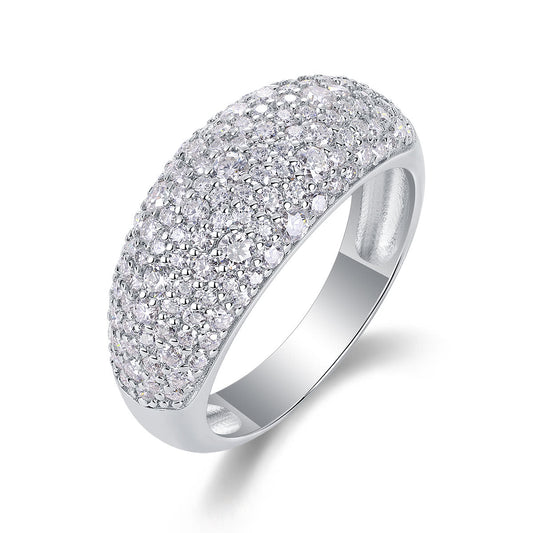 Moonlit night stars moissanite sterling silver jewelry set