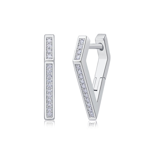 Coronation moissanite sterling silver jewelry set