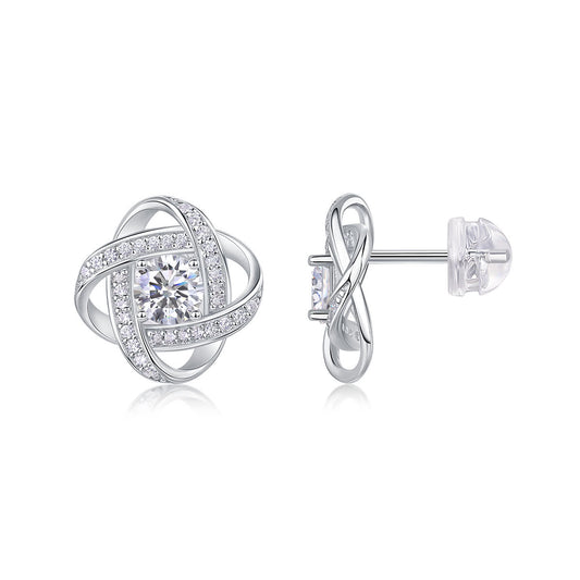Hope beam moissanite sterling silver jewelry set