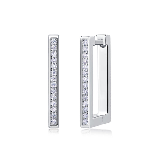 Kokang moissanite sterling silver platinum plated jewelry set