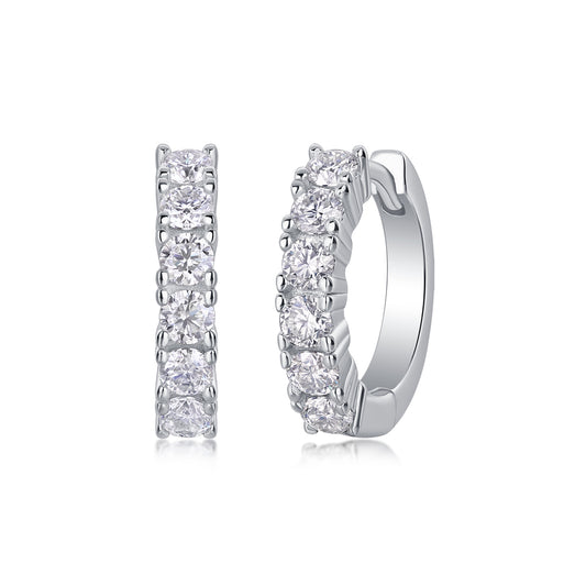 Pursuit moissanite sterling silver earrings set