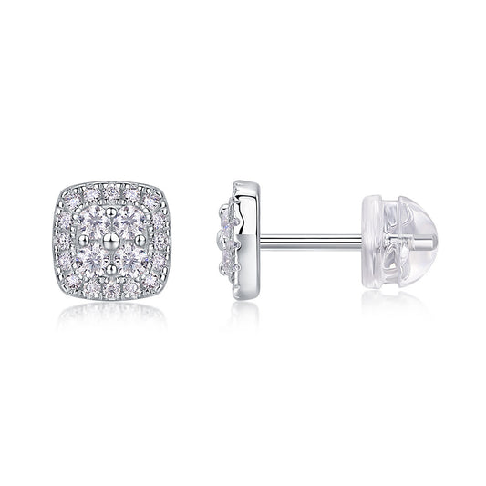 Fog sea moissanite sterling silver jewelry set