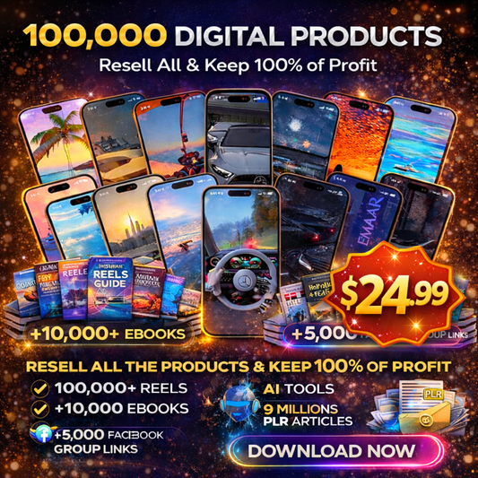 100.000 DIGITAL PRODUCTS COMBO + Resell License