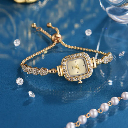 2023 New Women's Square Quartz Bracelet Watch