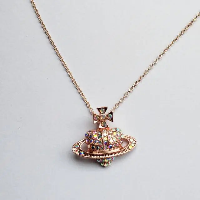 Classic Cross Heart Annulus Necklace