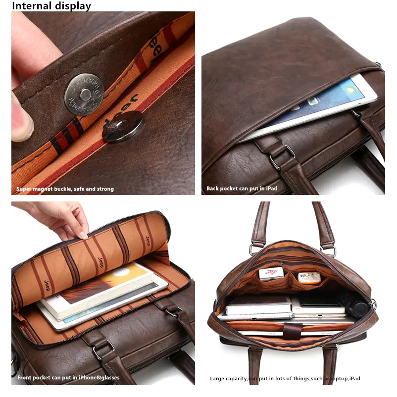High-Quality Men's Briefcase with Large Capacity