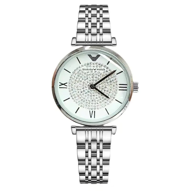 Kafanshi Women's Watch, Minimalist Waterproof Steel Band