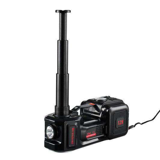 Electric car jack with inflator