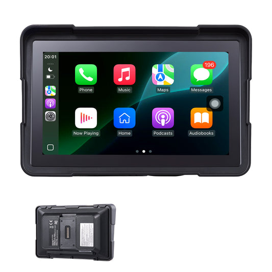 Wireless motorcycle CarPlay navigation screen
