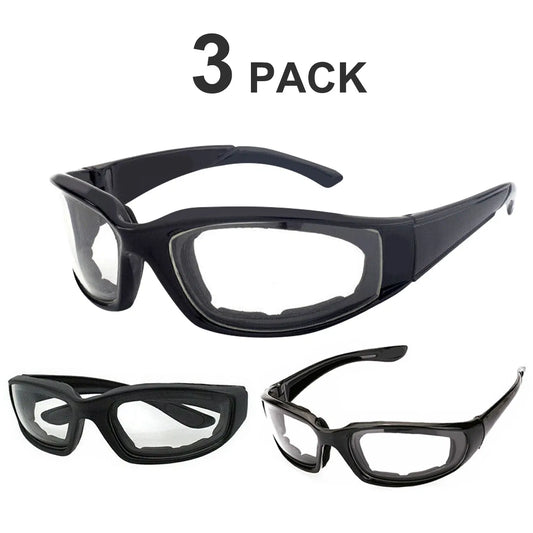 Clear motorcycle riding glasses