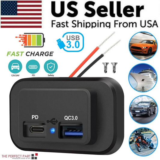 Dual USB car charger socket