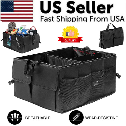 Folding trunk cargo organizer