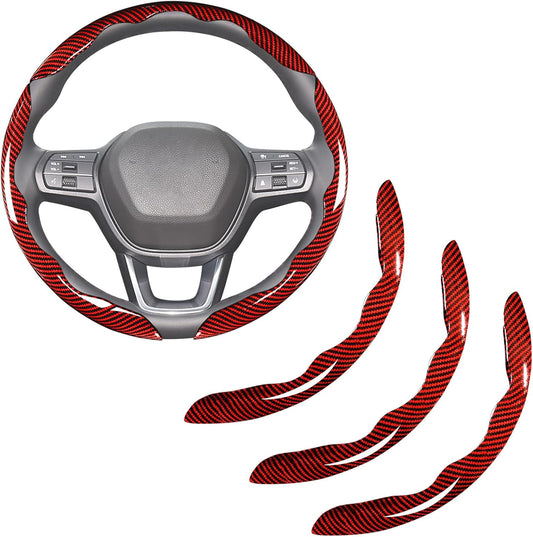 Carbon fiber steering wheel wrap