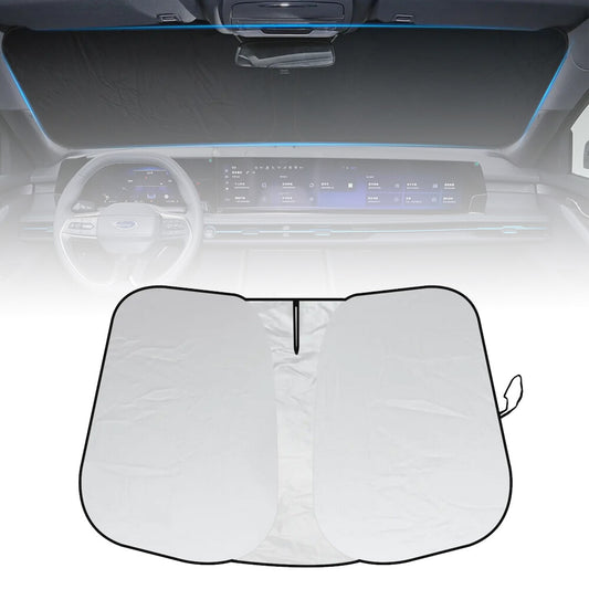 Foldable car windshield sunshade