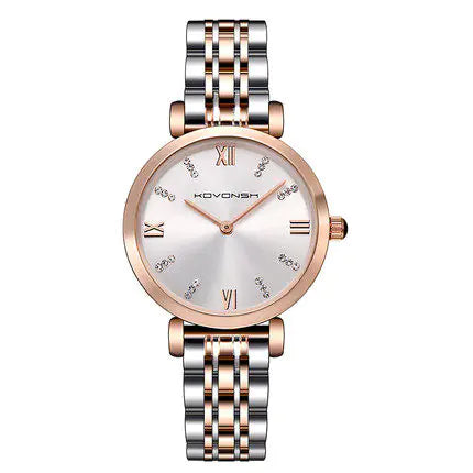 Kafanshi Women's Watch, Minimalist Waterproof Steel Band