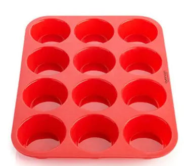 12-Cavity Silicone Cake Mold, FDA-Approved Baking Pan