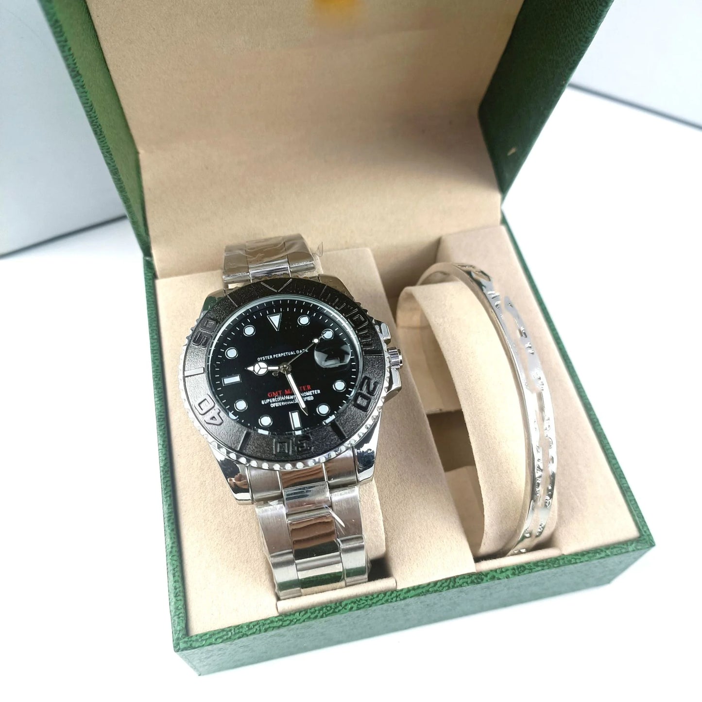2-Piece Swiss Quartz Watch Set with Bracelet (Wholesale)