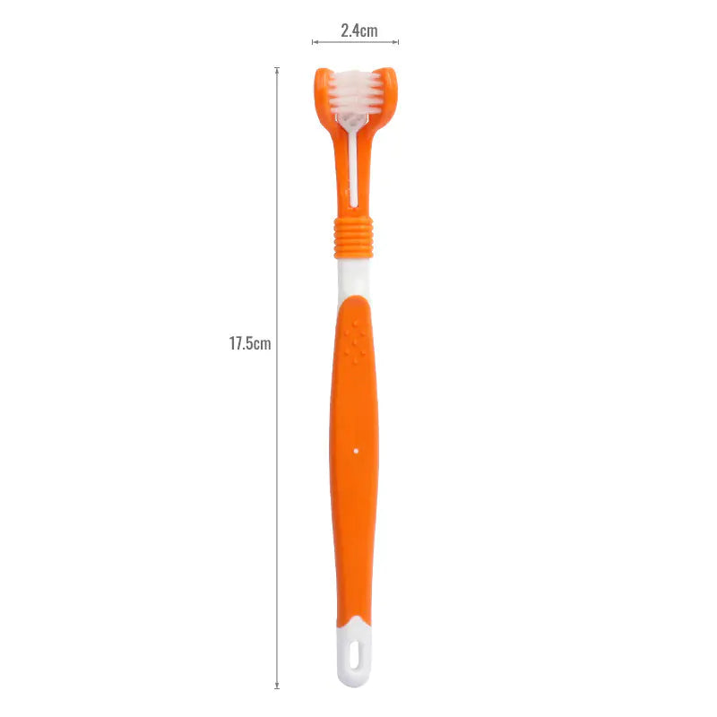 Three-Head Toothbrush for Pet