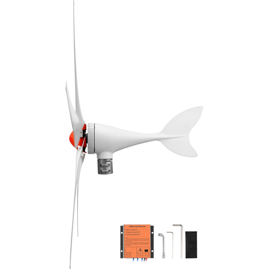 800W 12V Wind Turbine Generator, 5-Blade Wind Turbine Kit With MPPT Controller, 3-Phase AC Permanent Wind Power Generator